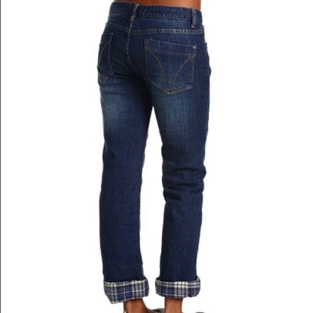 NWT Prana Flannel Lined Boyfriend Jeans Relaxed Fit